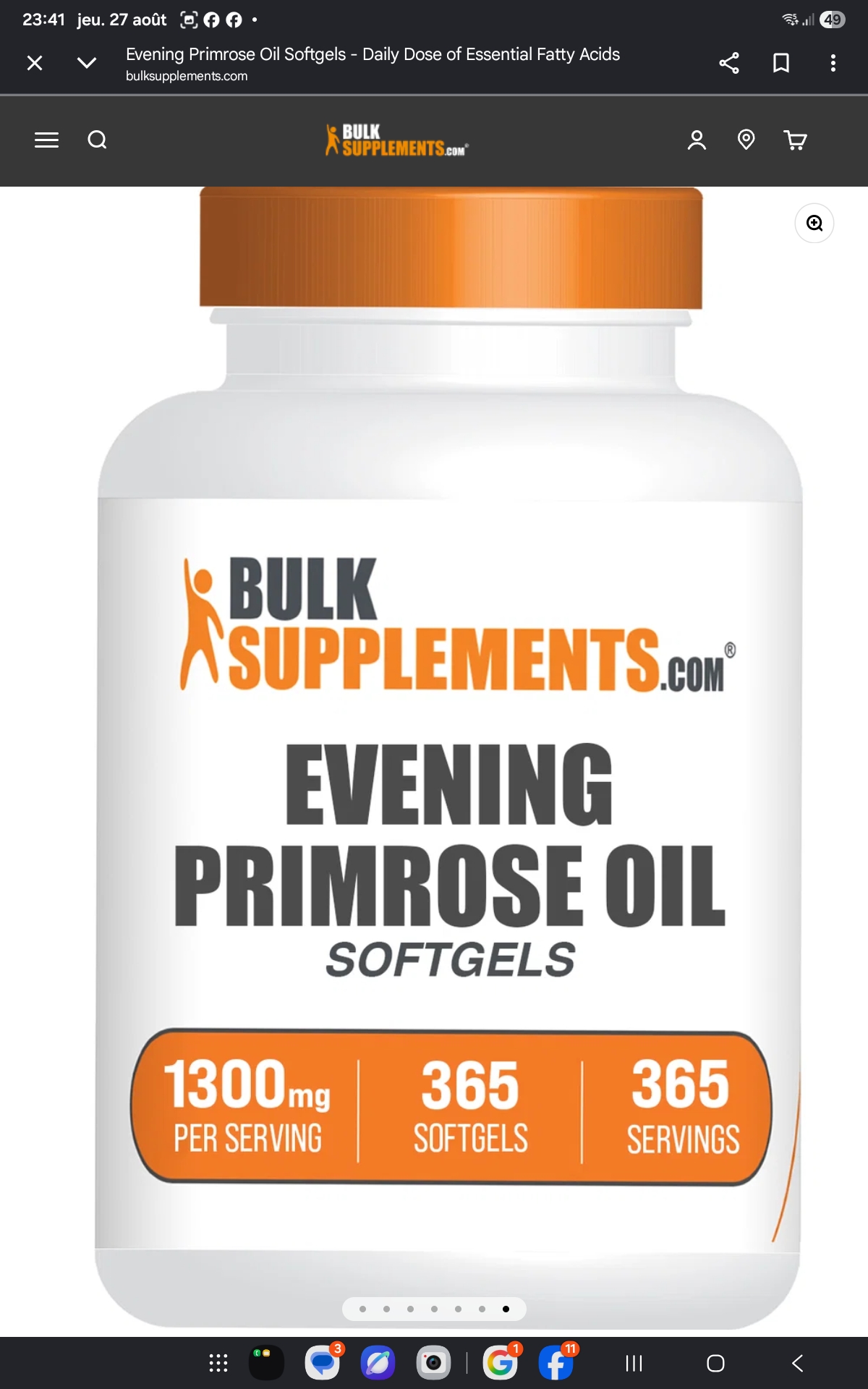 EVENING PRIMOSE OIL 1300 MG 365 Caps